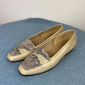 Enzo Angiolini Liberty Neutral Animal Print Vintage Loafers
